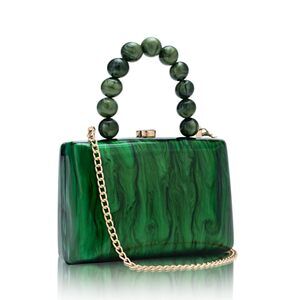 6359 Acrylic Purses Evening Clutch Bag Marbling Handbags Cross Body Bag